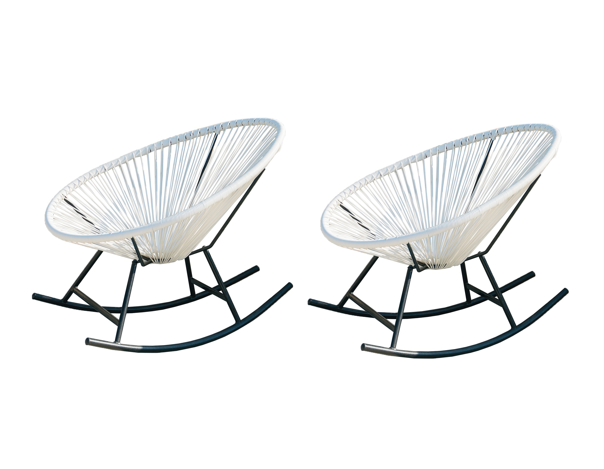 Elevate your space with our modern set of 2 rocking chairs. Versatile indoor/outdoor chairs with weather-resistant design. Discover comfort and style!